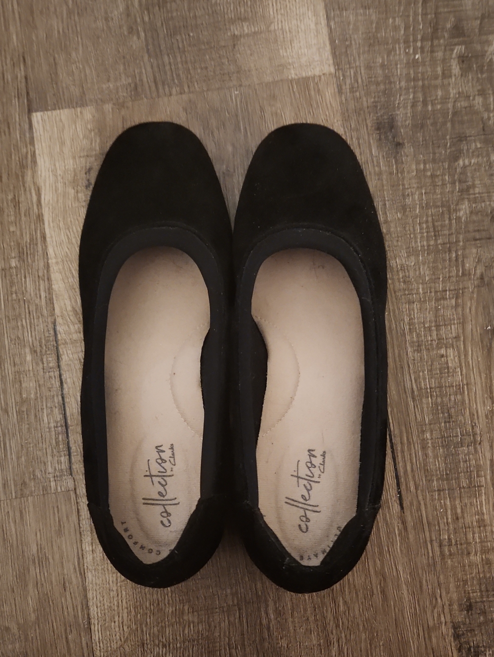 Clarks Black, Suede Pump - Size 7